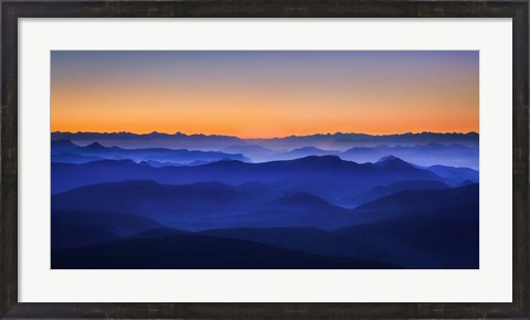 Framed Misty Mountains Print