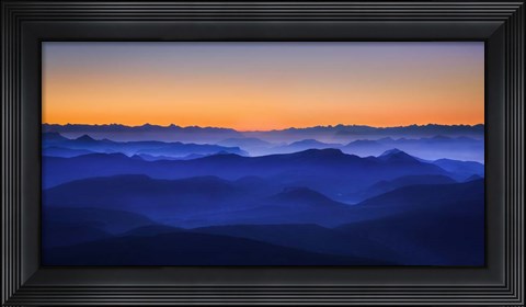 Framed Misty Mountains Print
