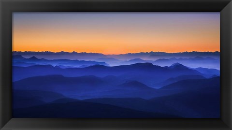 Framed Misty Mountains Print