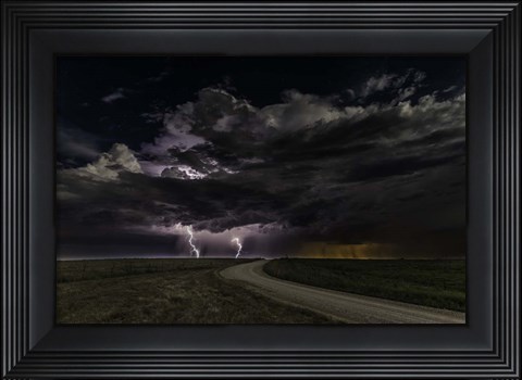 Framed Prairie Lightning Print