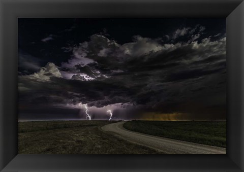 Framed Prairie Lightning Print