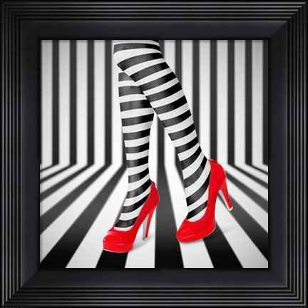 Framed Red Shoes Print