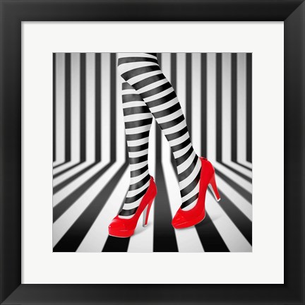 Framed Red Shoes Print