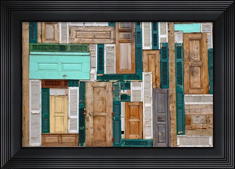 Framed Doors Print