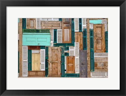 Framed Doors Print