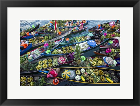 Framed Banjarmasin Floating Market Print