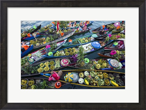 Framed Banjarmasin Floating Market Print