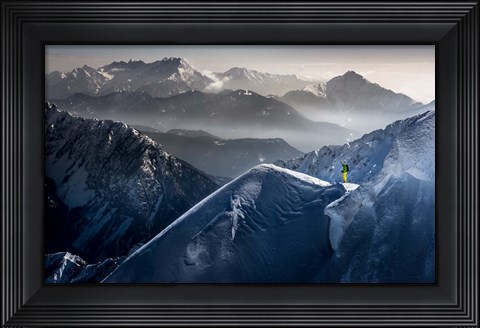 Framed Silent Moments Before Descent Print
