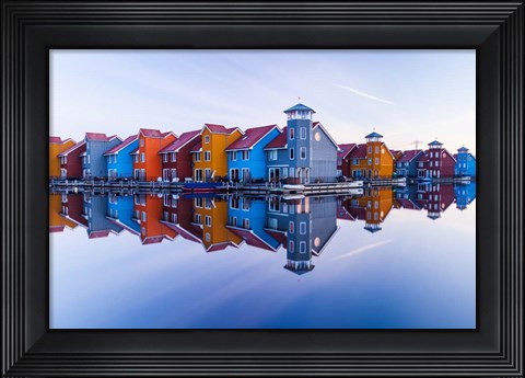 Framed Colored Homes Print