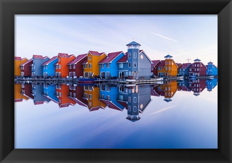 Framed Colored Homes Print