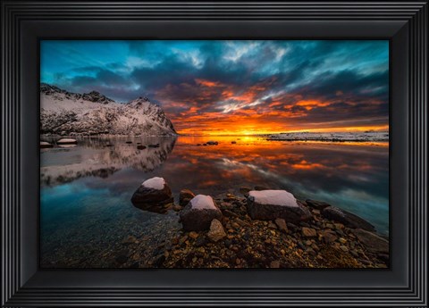 Framed Sky On Fire Print