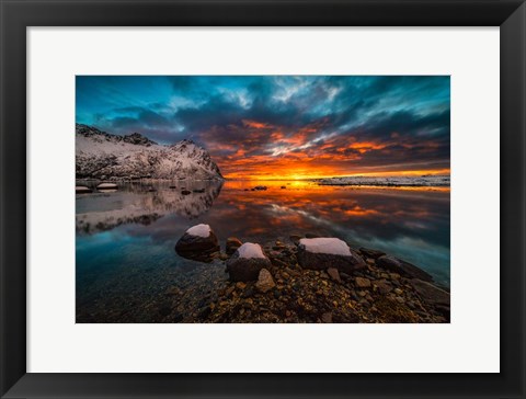 Framed Sky On Fire Print