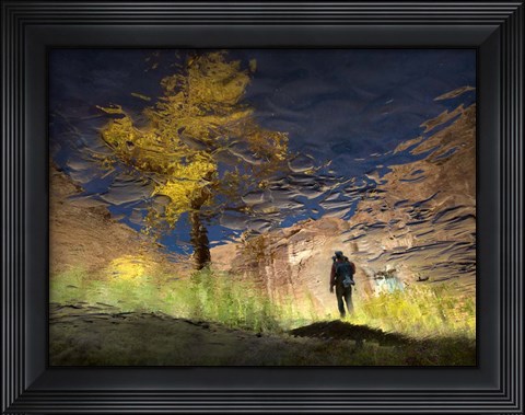 Framed Man In Nature - Autumn Print