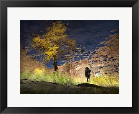 Framed Man In Nature - Autumn Print