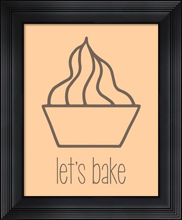 Framed Let&#39;s Bake - Dessert V Creme Print