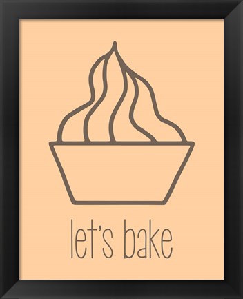 Framed Let&#39;s Bake - Dessert V Creme Print