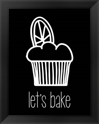 Framed Let&#39;s Bake - Dessert IV Black Print