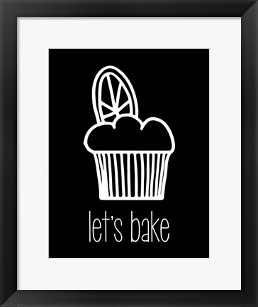 Framed Let&#39;s Bake - Dessert IV Black Print