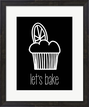 Framed Let&#39;s Bake - Dessert IV Black Print