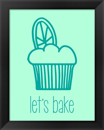 Framed Let&#39;s Bake - Dessert IV Lime Print