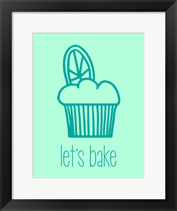 Framed Let&#39;s Bake - Dessert IV Lime Print