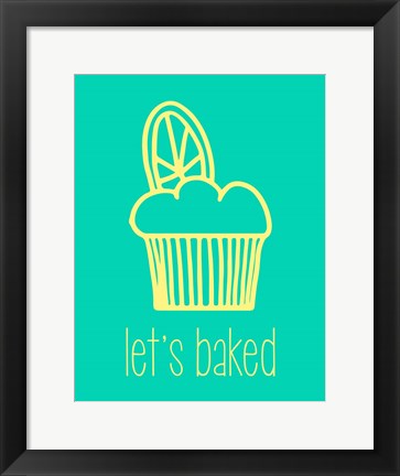 Framed Let&#39;s Bake - Dessert IV Teal Print