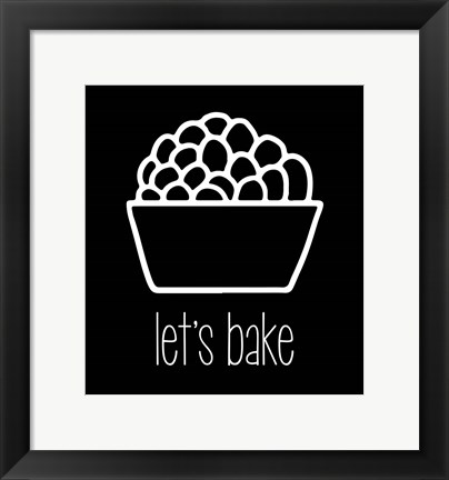 Framed Let&#39;s Bake - Dessert II Black Print
