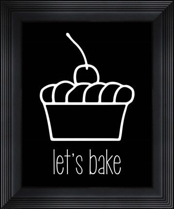 Framed Let&#39;s Bake - Dessert I Black Print