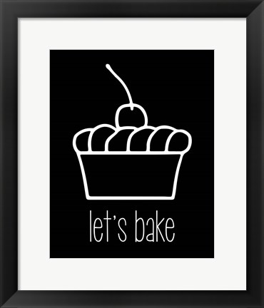 Framed Let&#39;s Bake - Dessert I Black Print