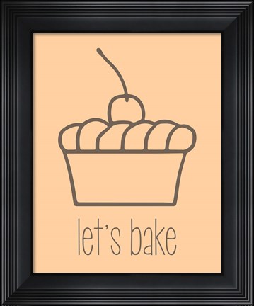Framed Let&#39;s Bake - Dessert I Creme Print