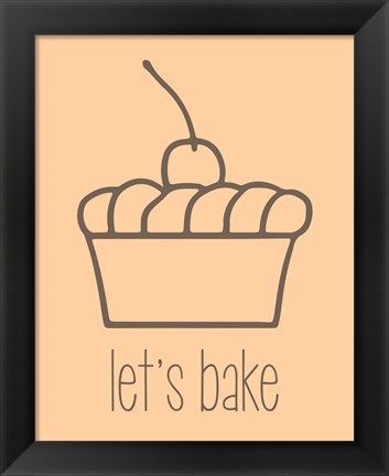 Framed Let&#39;s Bake - Dessert I Creme Print