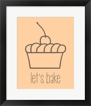 Framed Let&#39;s Bake - Dessert I Creme Print