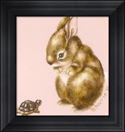Framed Bunny And Turtle Print