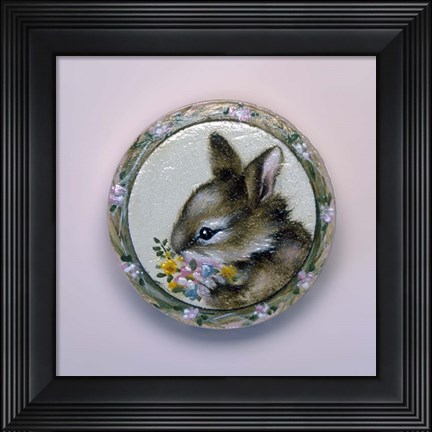 Framed Bunny Circle II Print
