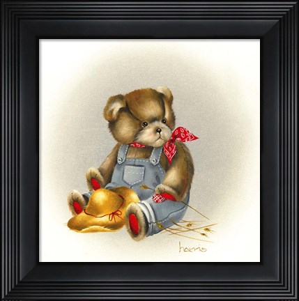 Framed Country Teddy Print