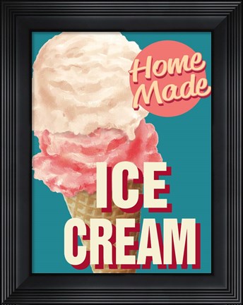 Framed Home Made Ice Cream Print