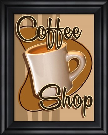 Framed Coffee Shop Print