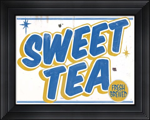 Framed Sweet Tea Distressed Print