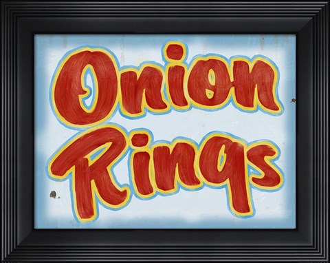 Framed Onion Rings Distressed Print