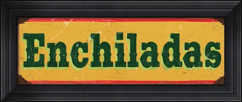 Framed Enchiladas Gold Print