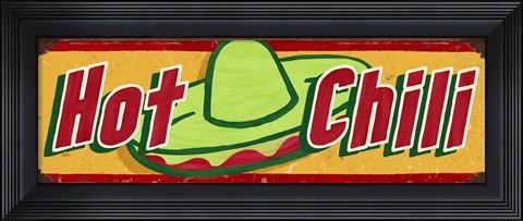 Framed Hot Chili Gold Print
