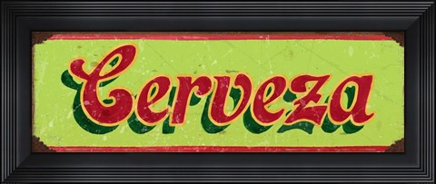 Framed Cervesa Lime Print