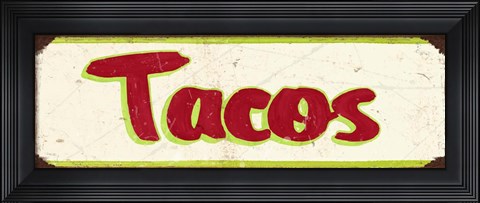 Framed Tacos Cream Print