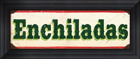 Framed Enchiladas Cream Print