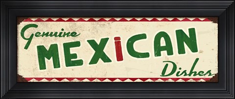 Framed Genuine Mexican Cream Print