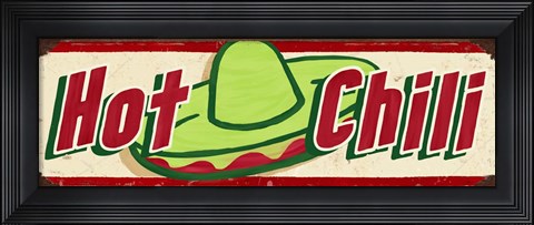 Framed Hot Chili Cream Print