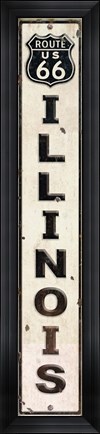 Framed Route 66 IL Print