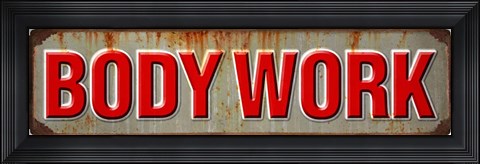 Framed Body Work Rusted Garage Print