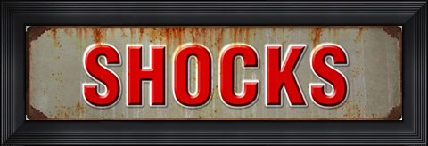 Framed Shocks Rusted Garage Print