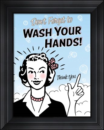 Framed Washhands Print